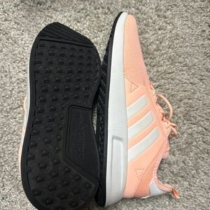 Adidas Women's Coral and White Sneakers